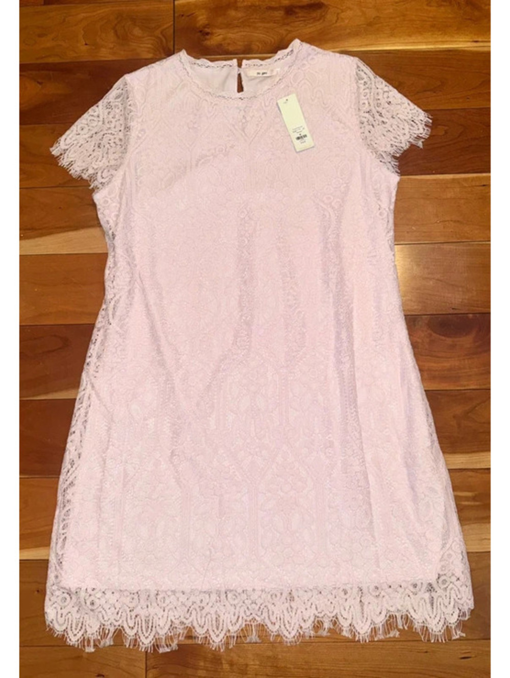 NWT light pink lace short dress mi Ami size medium